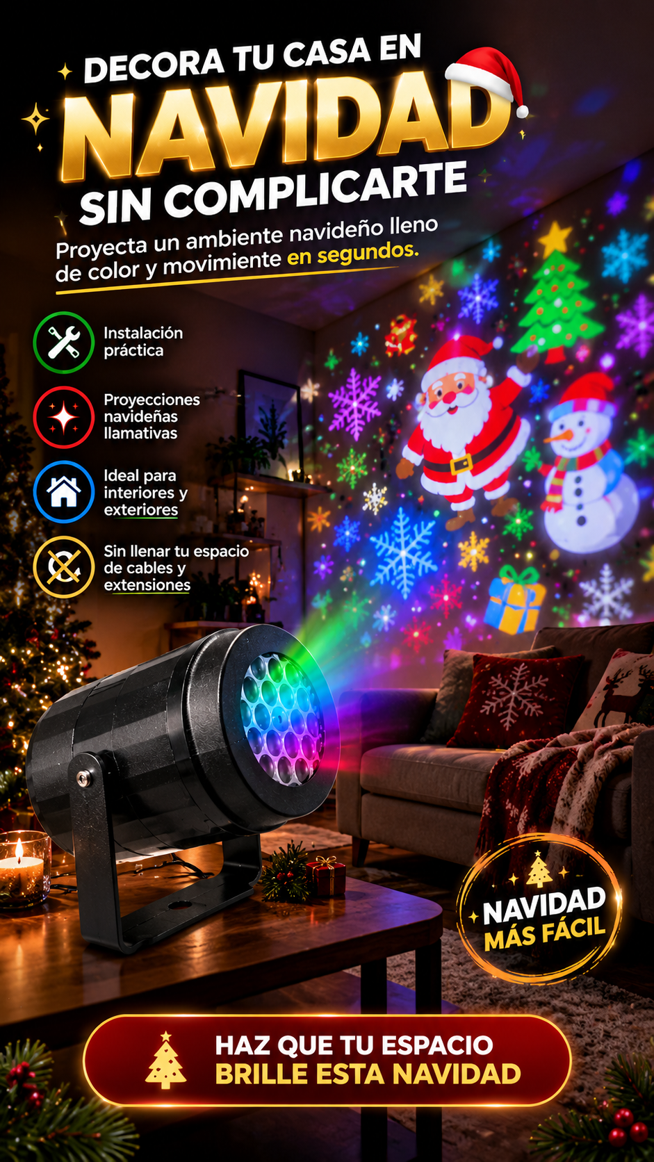 NAVILUX proyector de luces led navideñas
